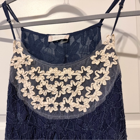 Altar'd State Navy Blue Lace Midi Dress - Picture 2 of 8